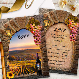 Weinkeller Klassisch Italienische Hochzeit RSVP Karte