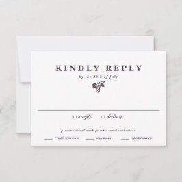 Weinkeller und Weinkeller Hochzeit RSVP Karte