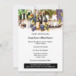 Weinkeller und Weintrauben Einladung