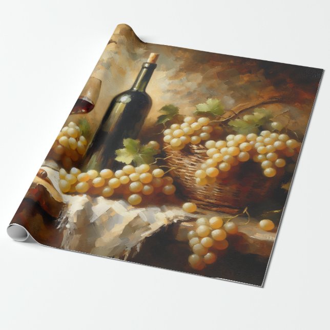 Weinkeller Weingut Trauben Stillleben Geschenkpapier (Ungerollt)