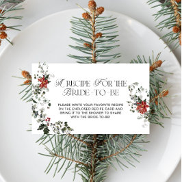 Weinkeller Winter Blumenstrauß Rezept Begleitkarte