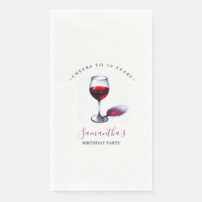 Weinkellerei Geburtstagsparty Thema Papier Napkins Serviette (Vorderseite)