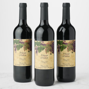 Weinkellerei Hochzeit rustikal Weinetikett