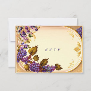 Weinkellerei Hochzeit Traube VIne Gold Filigree