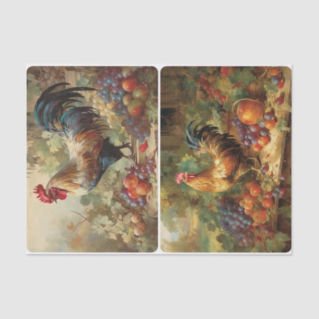 Weinkellerei Hühner Seidenpapier (Vorderseite)