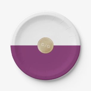 Weinkellerei lila minimalistisch moderne Hochzeits Pappteller