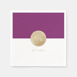 Weinkellerei lila minimalistisch moderne Hochzeits Serviette