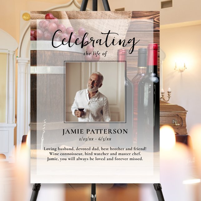 Weinkenner Feier zum Foto des Lebens Beerdigung Poster (Von Creator hochgeladen)