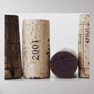 Weinkorken mit Daten Poster