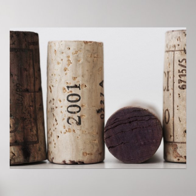 Weinkorken mit Terminen Poster (Vorne)
