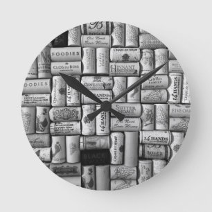 Weinkorken-Wanduhr Runde Wanduhr