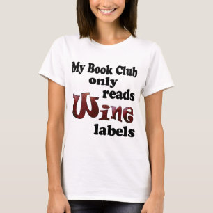 Weinlabeln für den Buchclub T-Shirt