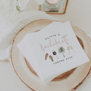 Weinland Personalisierter Junggeselinnen-Abschied Serviette