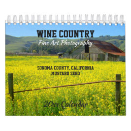 Weinland, Sonoma Landkreis, Kalifornien Kalender