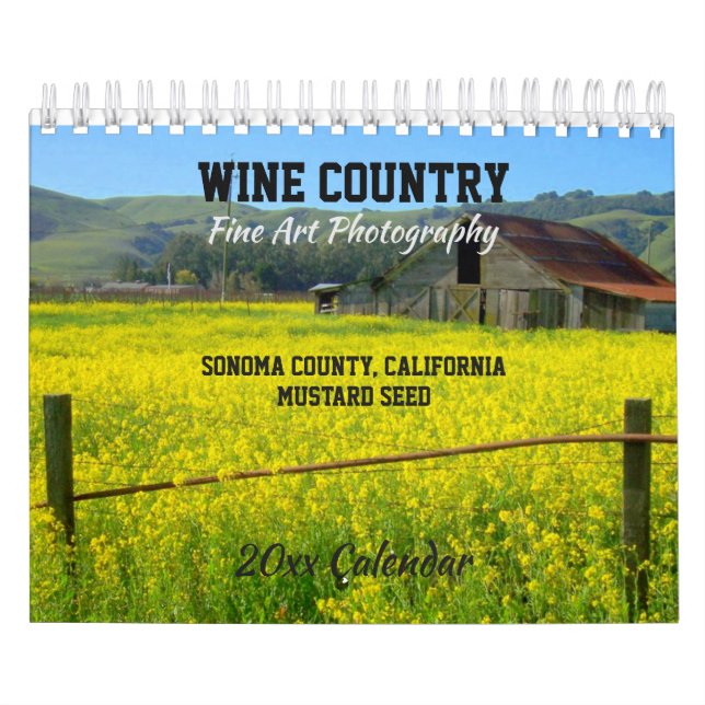 Weinland, Sonoma Landkreis, Kalifornien Kalender (Titelbild)