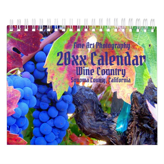Weinland, Sonoma Landkreis, Kalifornien Kalender (Titelbild)