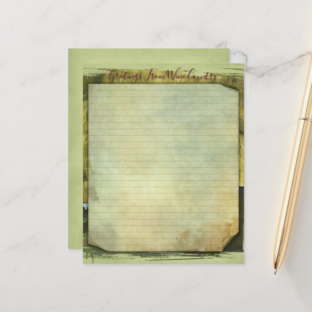 Weinland-Stationar 4.5''x5.6'' (Vorderseite/Rückseite Beispiel)