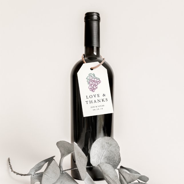 Weinlandhochzeit Vielen Dank für Ihre Unterstützun Geschenkanhänger (Von Creator hochgeladen)