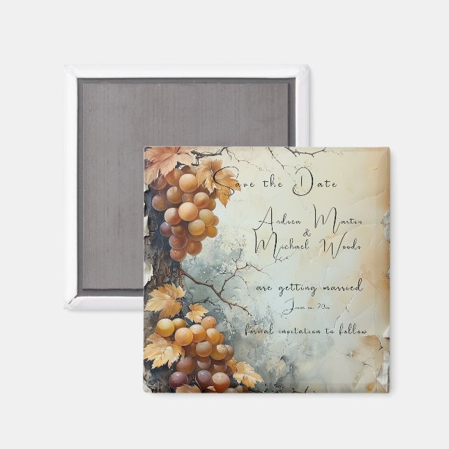 Weinlese-Hochzeit im Winzerhof Magnet (Vorderseite/Rückseite)
