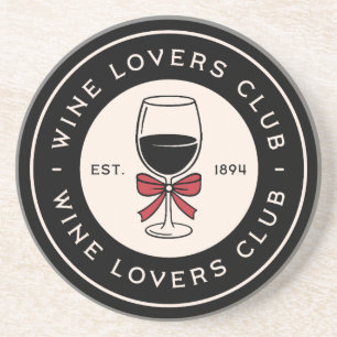 Weinliebhaber Club extravagante schwarze Ästhetik Getränkeuntersetzer