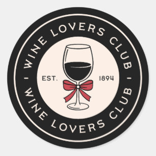 Weinliebhaber-Club Runder Aufkleber