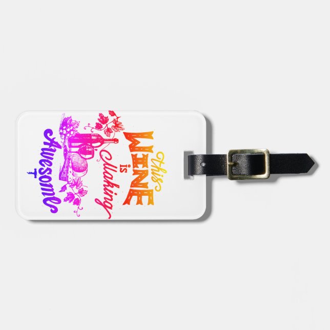 Weinliebhaber, essbar gepäckanhänger (Vorderseite horizontal)