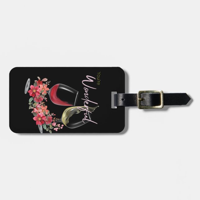 Weinliebhaber, essbar gepäckanhänger (Vorderseite horizontal)