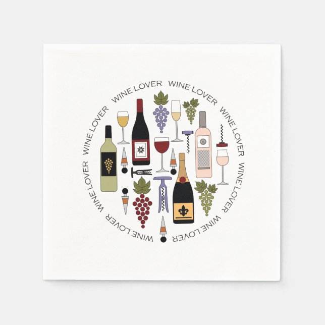 Weinliebhaber Flaschen, Gläser & Accessoires Muste Serviette (Vorderseite)