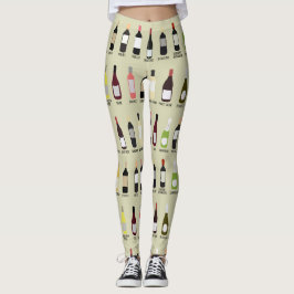 Weinliebhaber Flaschen mit Namen Gemustert Leggings