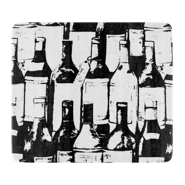 Weinliebhaber Glas-Schneidebrett Schneidebrett (Vorderseite)