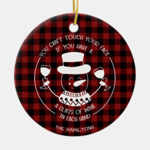 Weinliebhaber Lustig 2020 Covid Pandemie Weihnacht Keramik Ornament