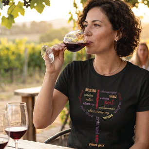 Weinliebhaber Moderne Typografie T-Shirt