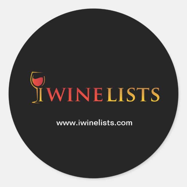 WeinLists Rundaufkleber Runder Aufkleber (Vorderseite)
