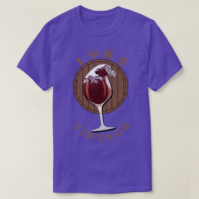 Weinlover Geburtstag 1985 Vintag T-Shirt (Design vorne)