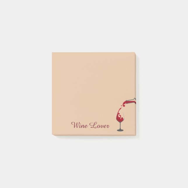 Weinlover - Nachhinweise Post-it Klebezettel (Vorderseite)