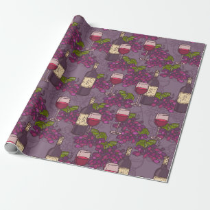 Weinmuster Geschenkpapier
