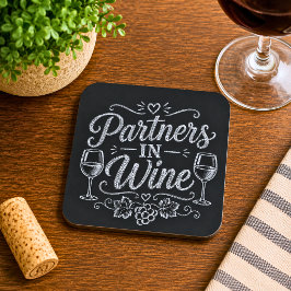 Weinpartner Rechteckiger Pappuntersetzer
