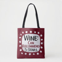 Weinprobe 5 Sterne Tote Beutel