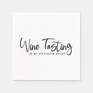 Weinprobe ist mein Lieblingssport Party-Teller Serviette
