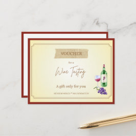 'Weinprobe' Lustiger Geschenkgutschein Postkarte