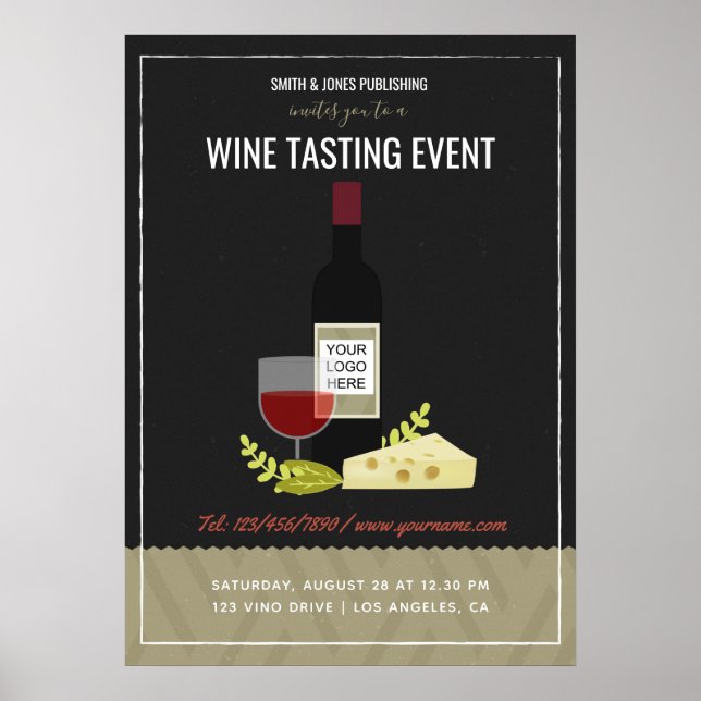 Weinprobe/ Wein und Käse hinzufügen Poster (Vorne)
