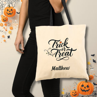 Weinranken Akzente Trick or Treat Halloween Tragetasche