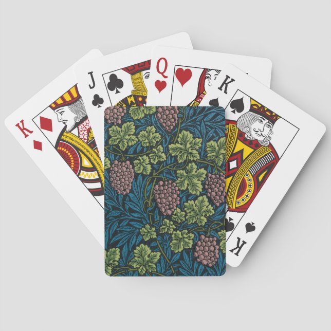 Weinreben mit Trauben rosa Trauben Spielkarten (Rückseite)