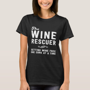 Weinrettungsmittel, die Wein kostenlos ein Kork na T-Shirt