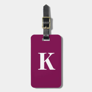 Weinroter Monogramm-Anfang Geschenk Party Favor Gepäckanhänger