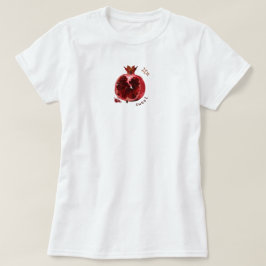 Weinrotes Granatäpfel-Ästhetik frischer Sommer T-Shirt