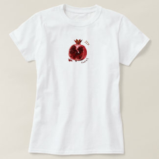 Weinrotes Granatäpfel-Ästhetik frischer Sommer T-Shirt