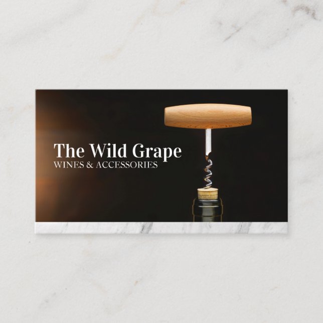 Weinschraube | Sommelier-Visitenkarte Visitenkarte (Vorderseite)