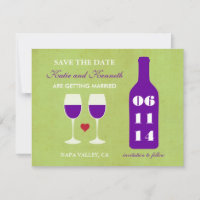 Weinthema Save the Date Karte