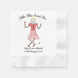 Weintherapie Kleine Miss Sweet Pea Cocktail Napkin Serviette